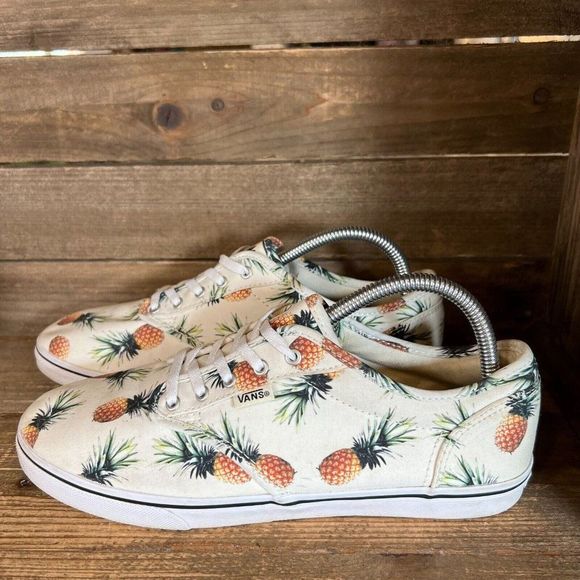 Womens VANS Era Pineapple Ivory Skateboarding Low Top Sneakers Shoes Size 9.5 M - Picture 2 of 6